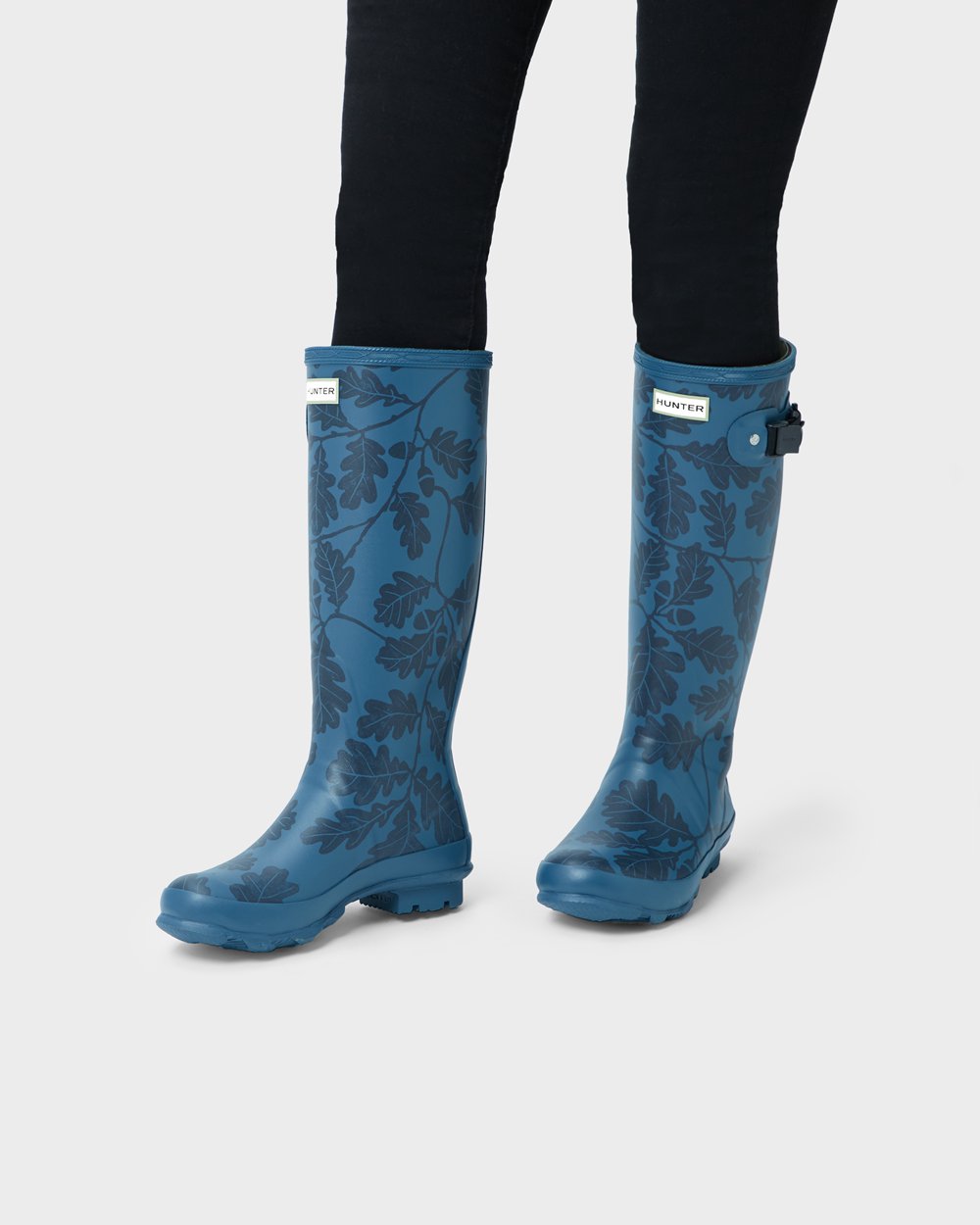 Hunter Mujer National Trust Print Norris Field - Botas de Lluvia Azules - 902-TPEHFW